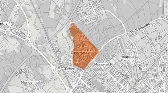 Mietspiegelkarte Freiburg im Breisgau Landwasser